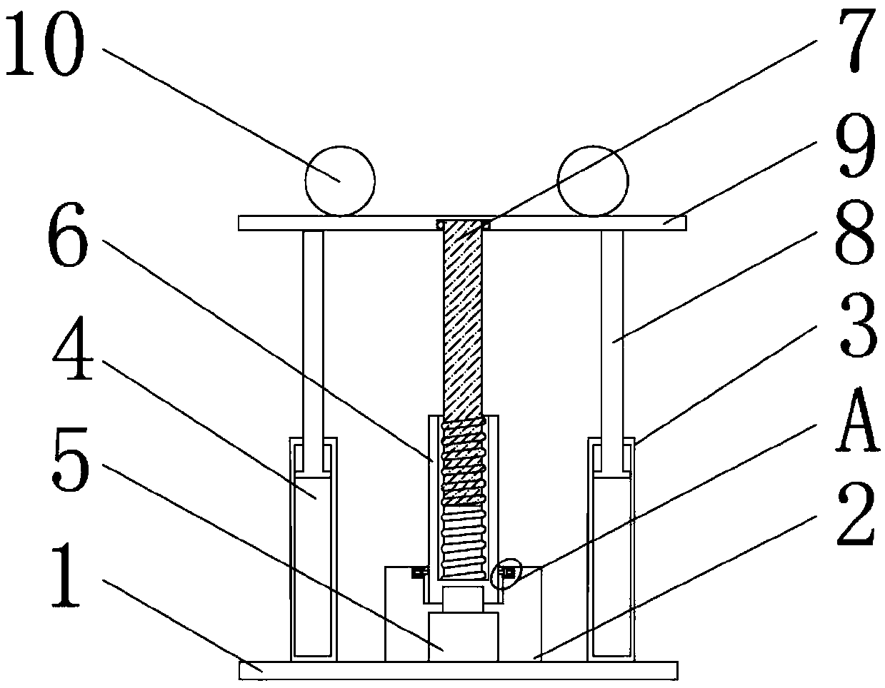 Tension lifter for doubling and twisting machine