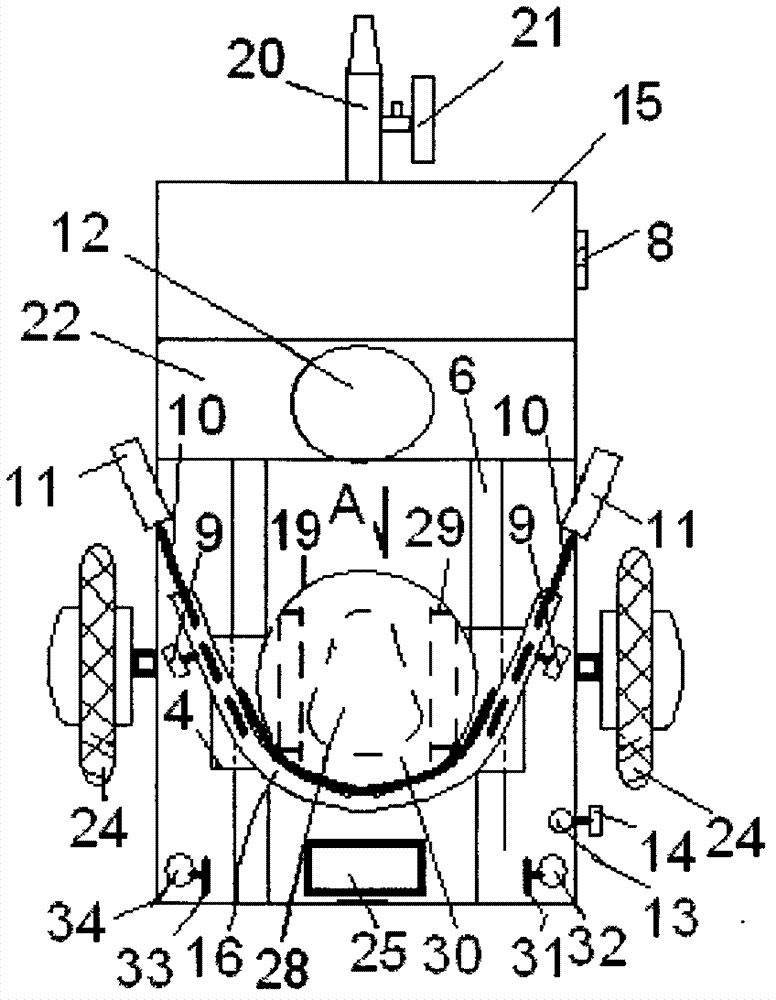 Multifunctional medical rehabilitation electric cart with enclosure for defecation and urination of old patients