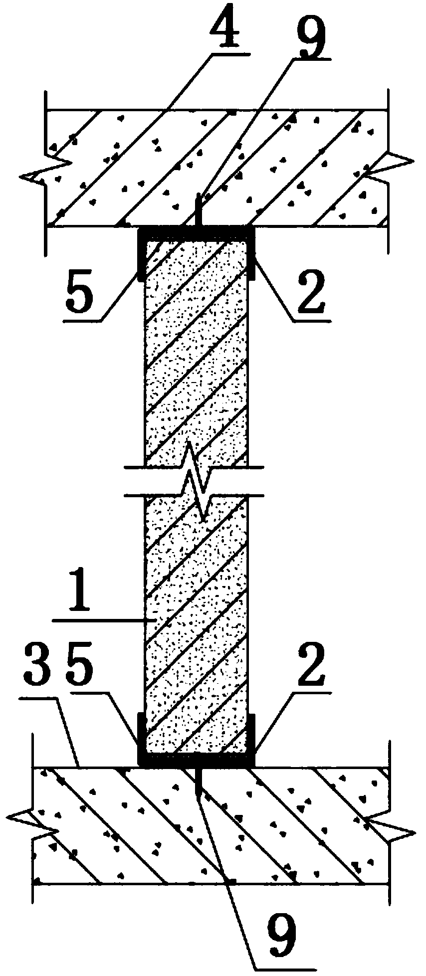 Partition board installing connecting piece construction method