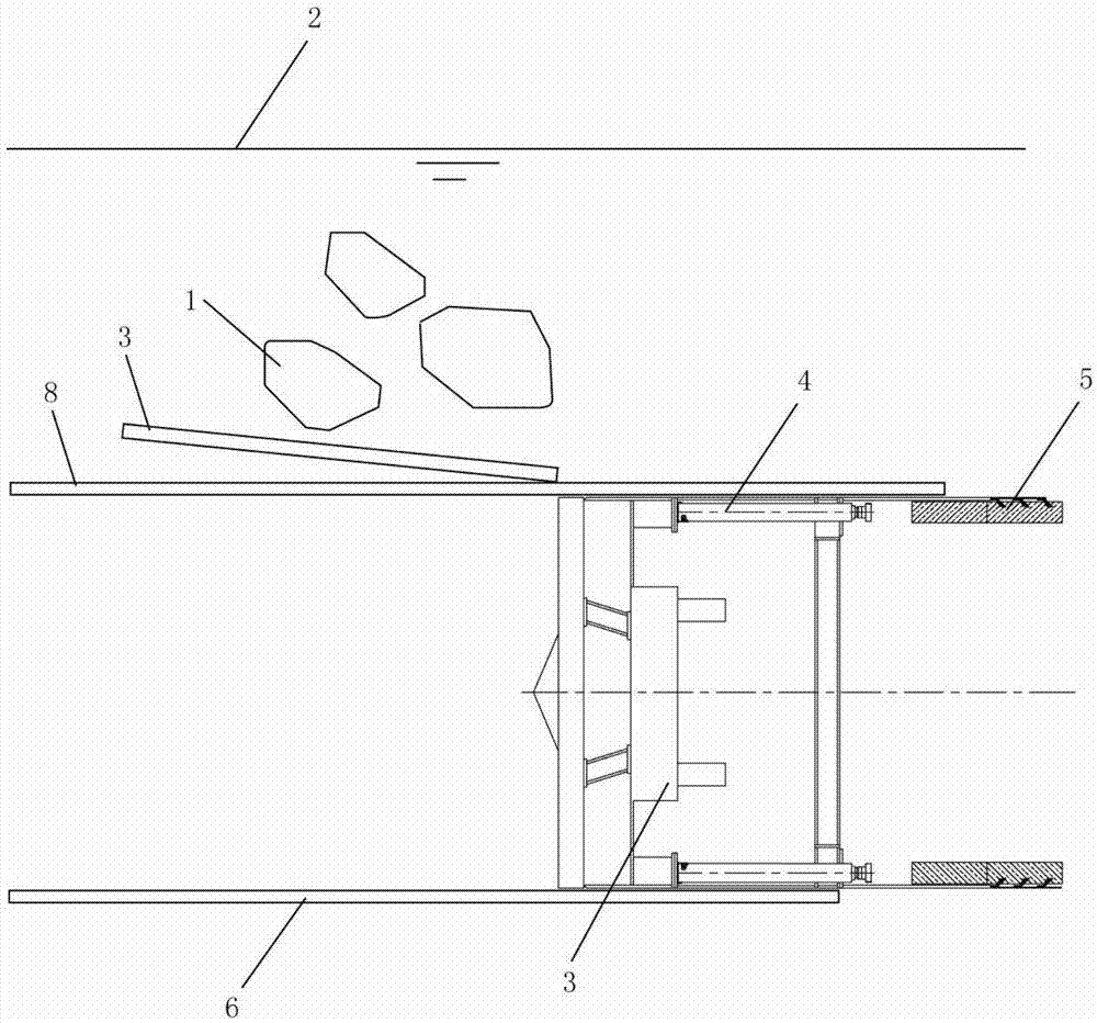 Method for isolating solitary stone group on upper portion of shield tunnel through advance pipe shed