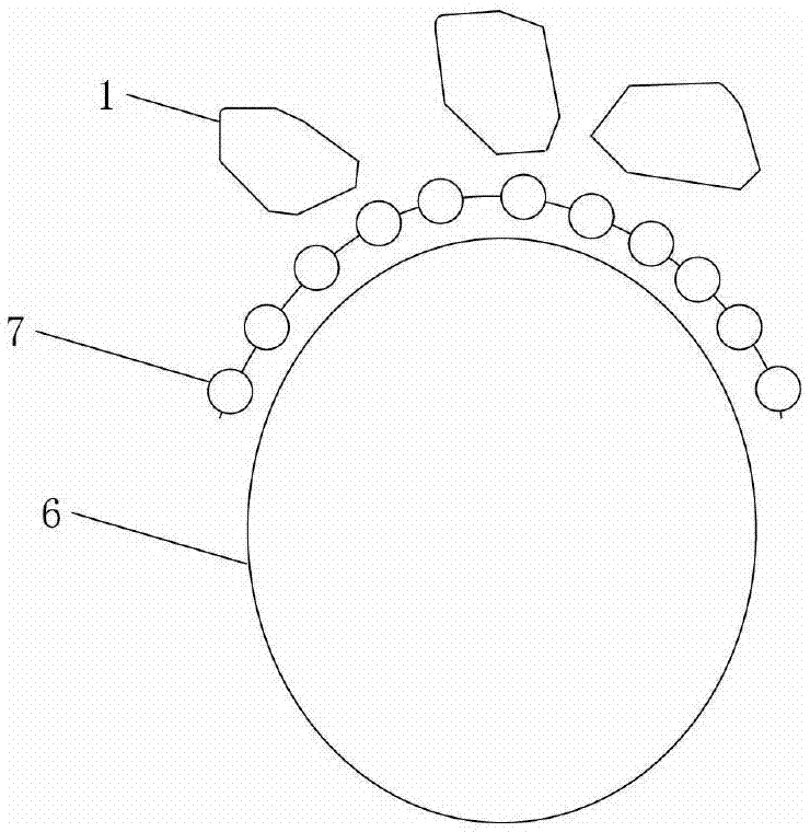 Method for isolating solitary stone group on upper portion of shield tunnel through advance pipe shed