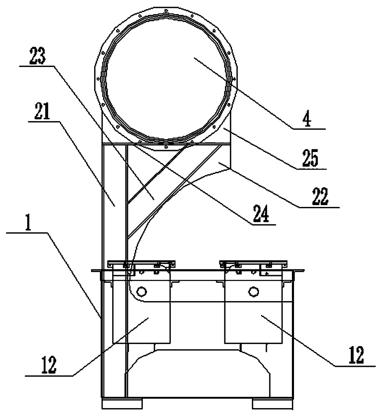 Automatic water draining device test equipment based on gas extraction