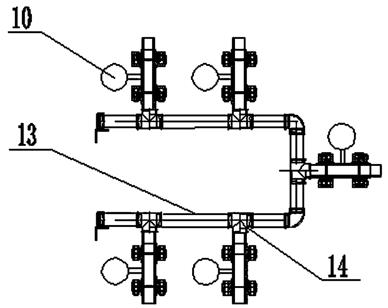 Automatic water draining device test equipment based on gas extraction