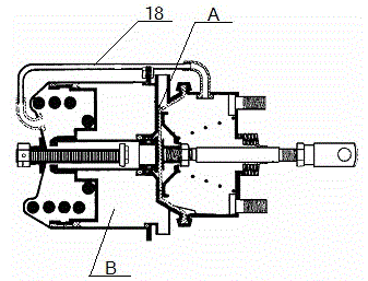 Hill-start control device under traveling and parking braking and using method thereof