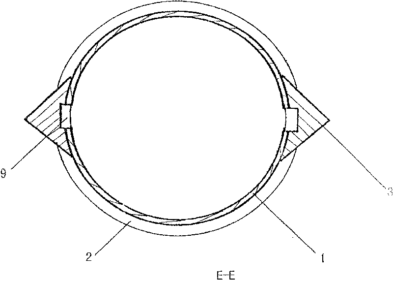 Pile-formation sunken tube of pedestal pile