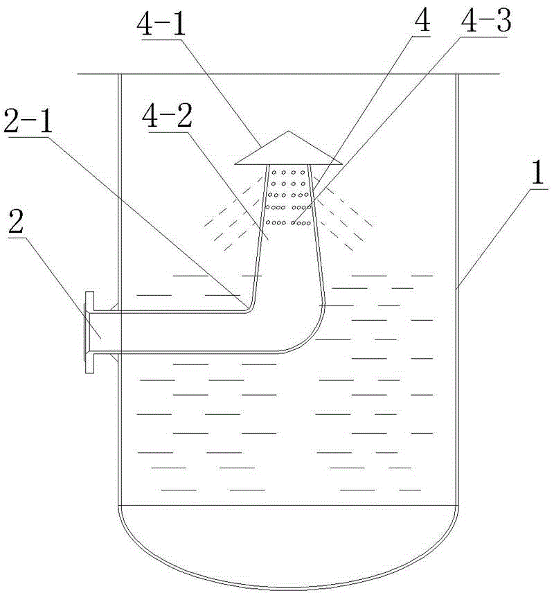 Evaporator separator material distributing foam-removing device