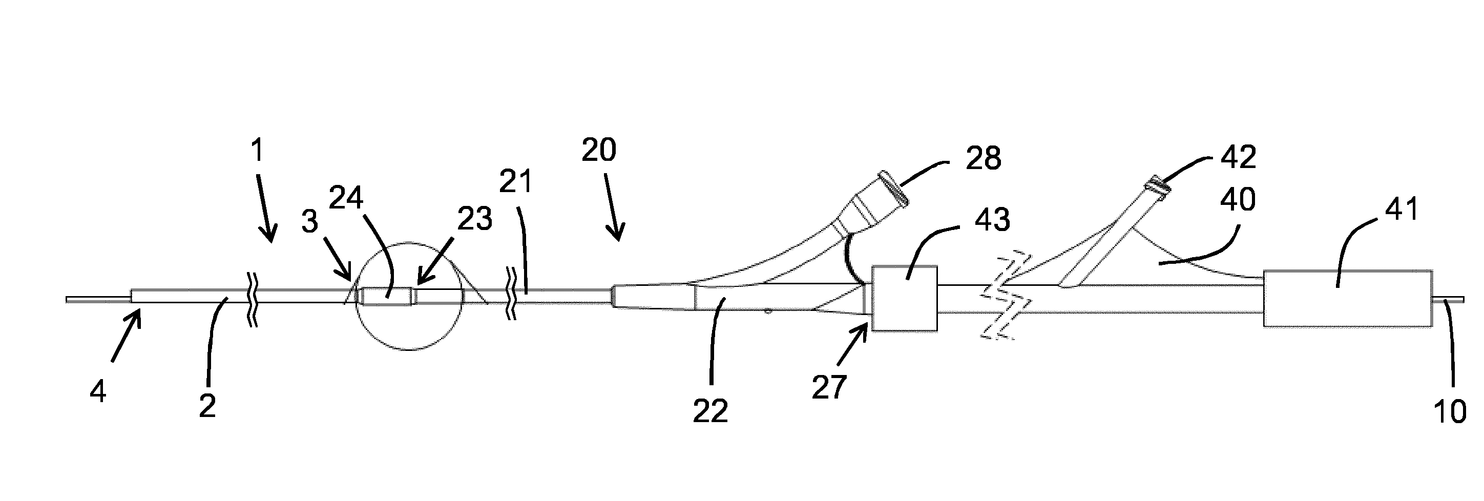 Catheter system for delivery of a ureteral catheter