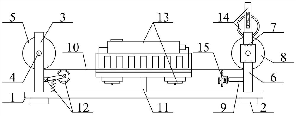 Laminating and cooling device for waterproof roll