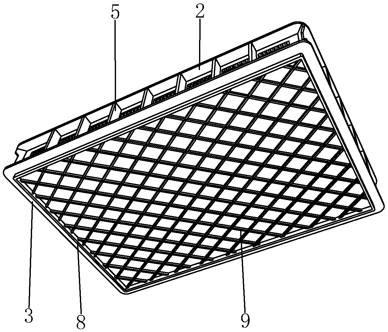 Breathable rectangular frame and cleaning method