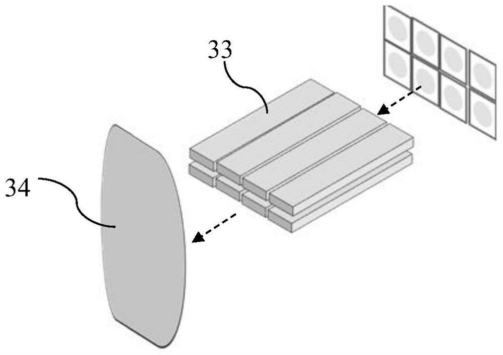 Headlight optical system and lamp using same