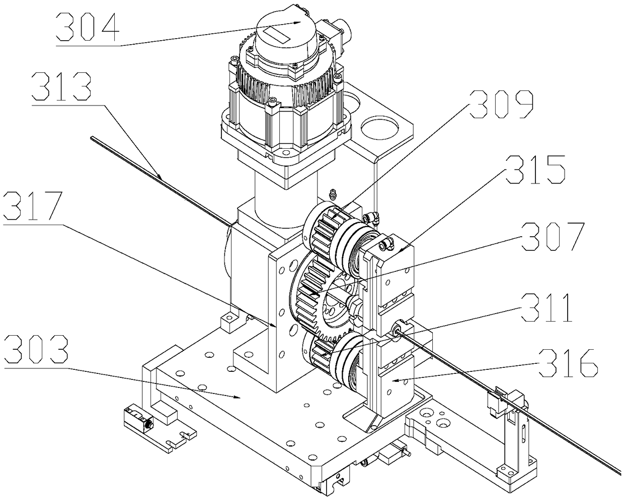 Copper wire shearing device