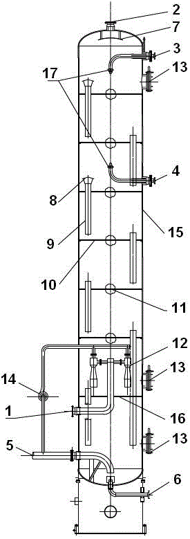 Quiet compound desulfurizing tower