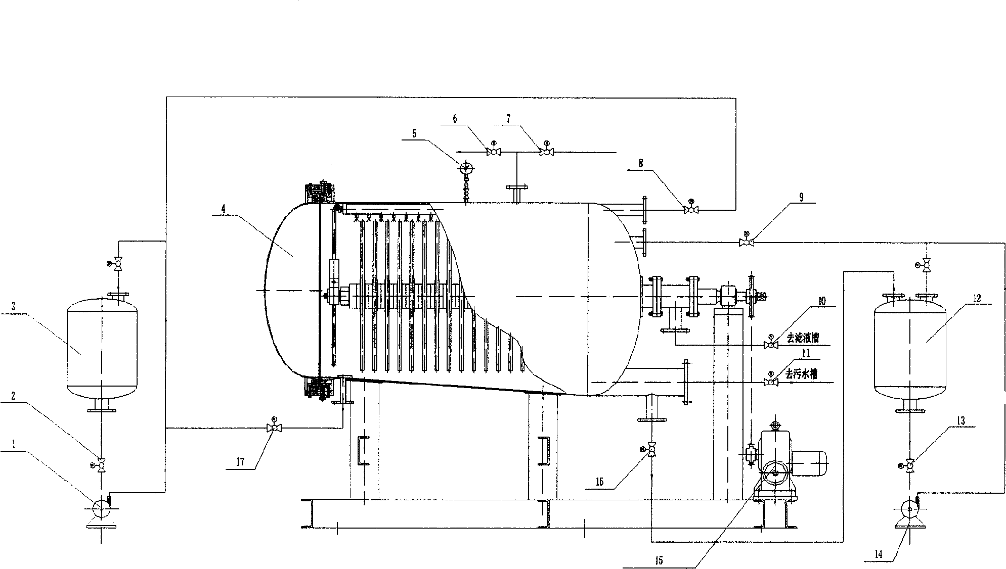 Liquid solid separating method for regenerating filtrate medium in filter