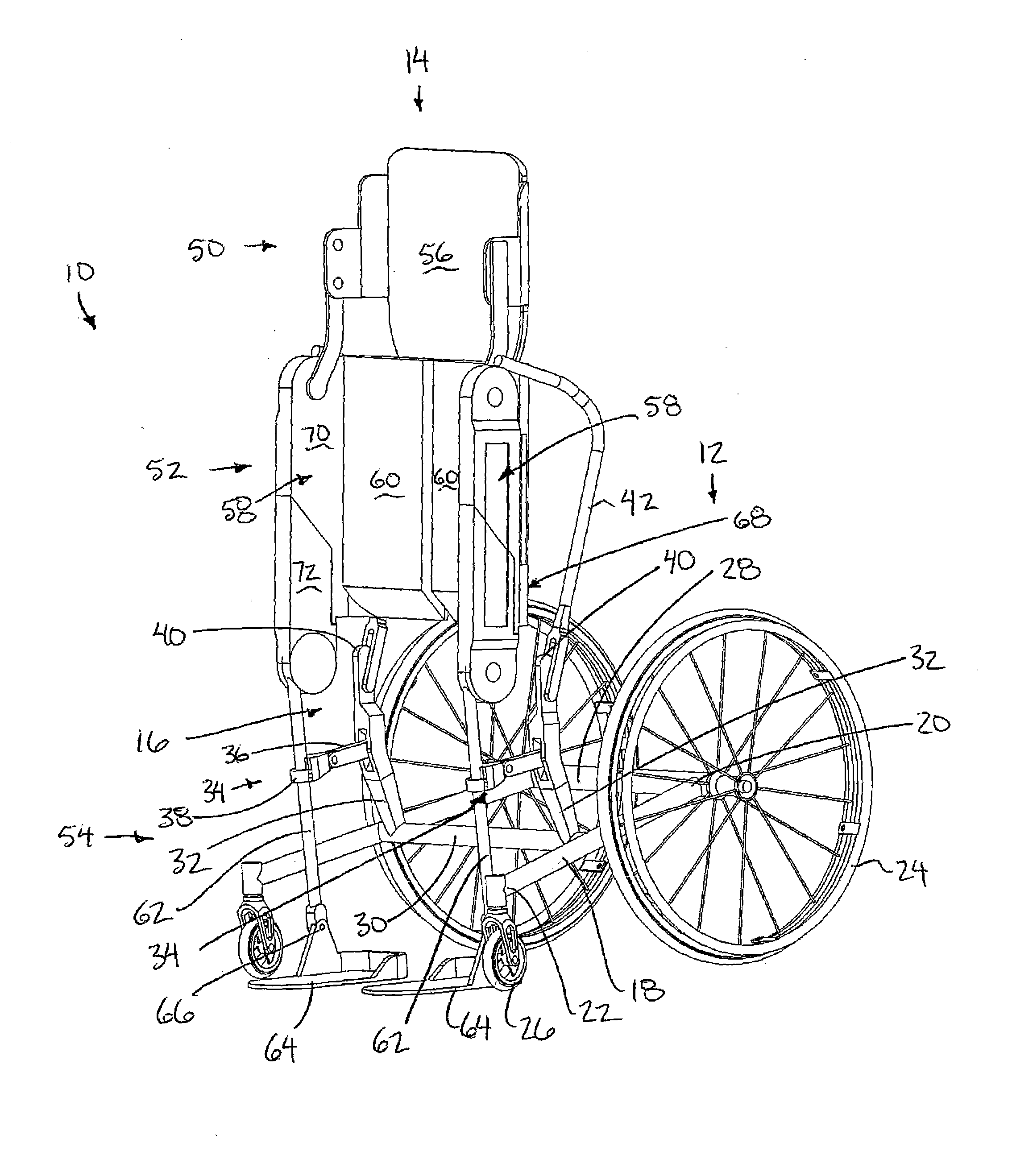 Mobility System Including an Exoskeleton Assembly Releasably Supported on a Wheeled Base