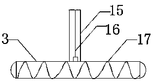 Snow removing device for tracks