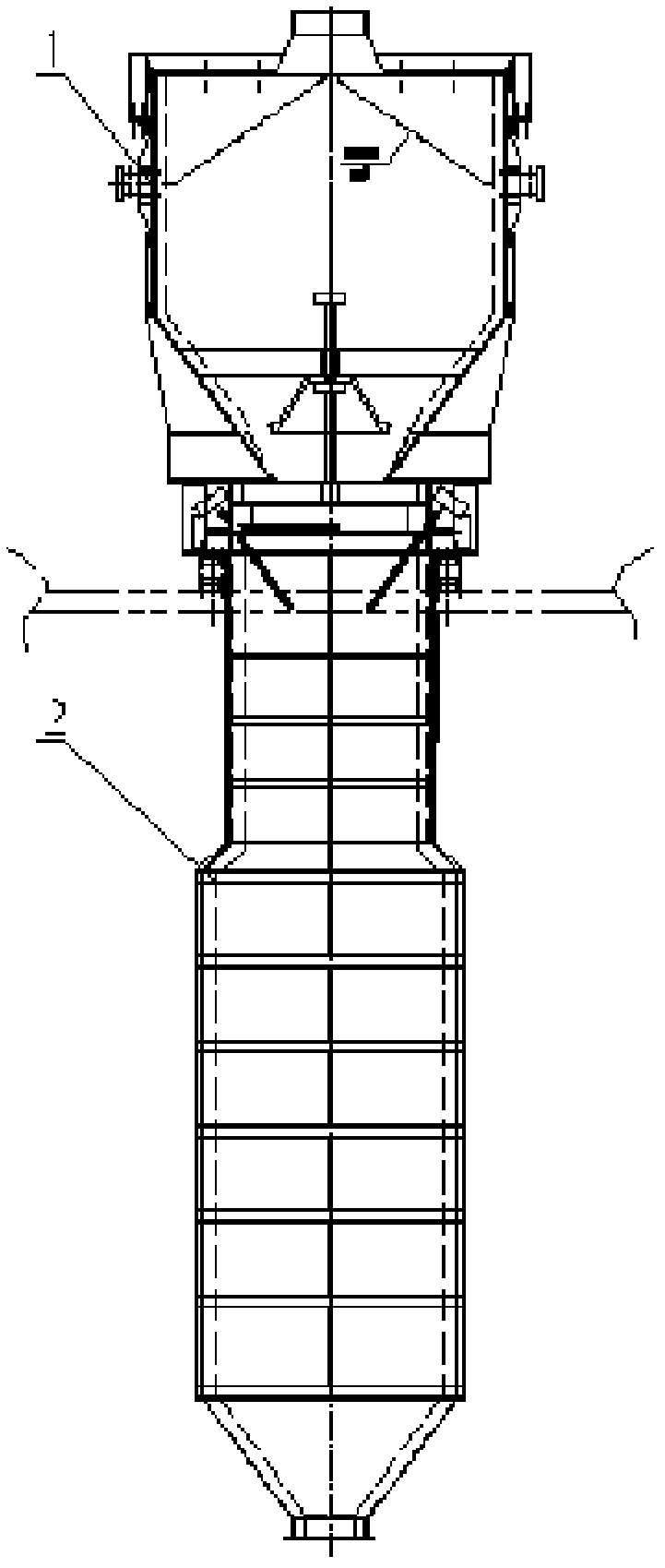 Hot aggregate bin capable of automatically receiving and feeding materials and hot aggregate tank matched with hot aggregate bin