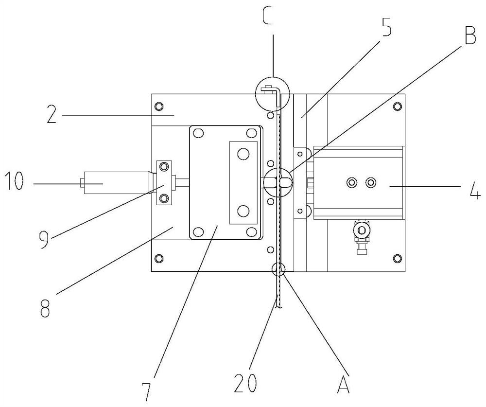 Sealing strip grooving device