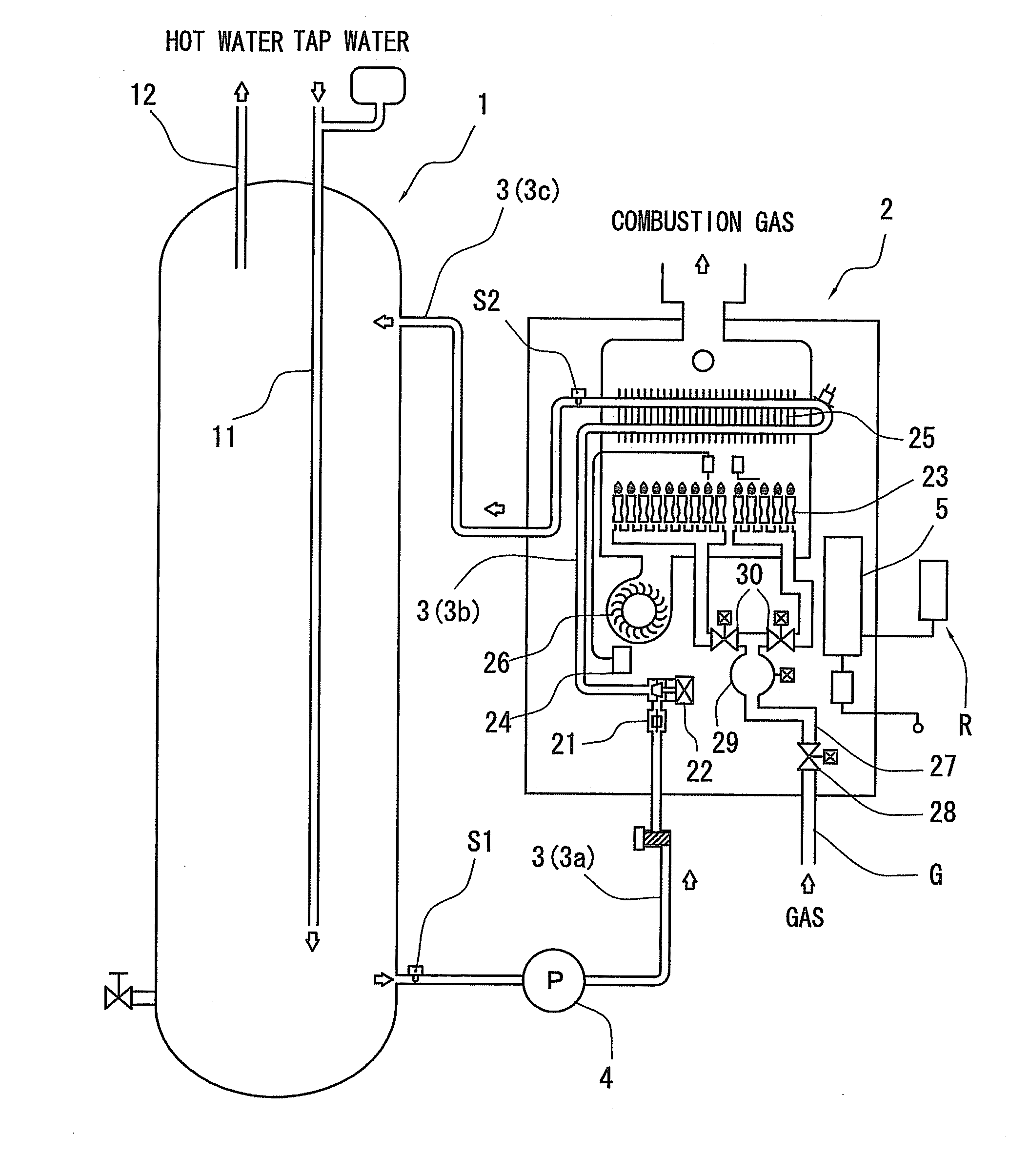 Storage type water heater