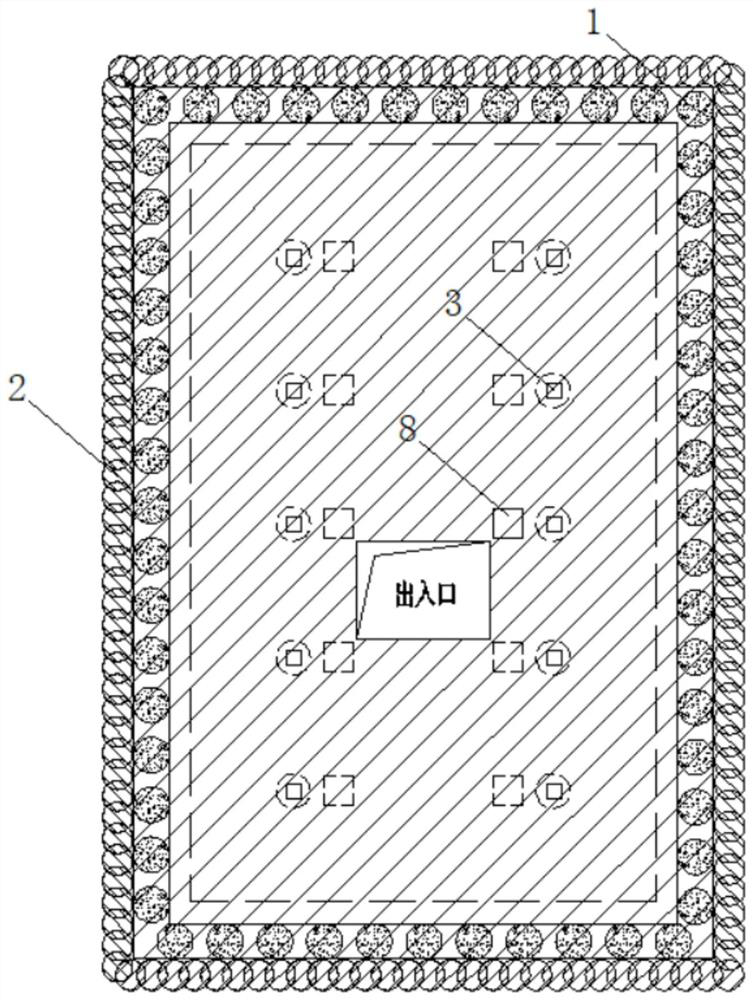 Construction method for constructing underground garage through cover-excavation reverse construction