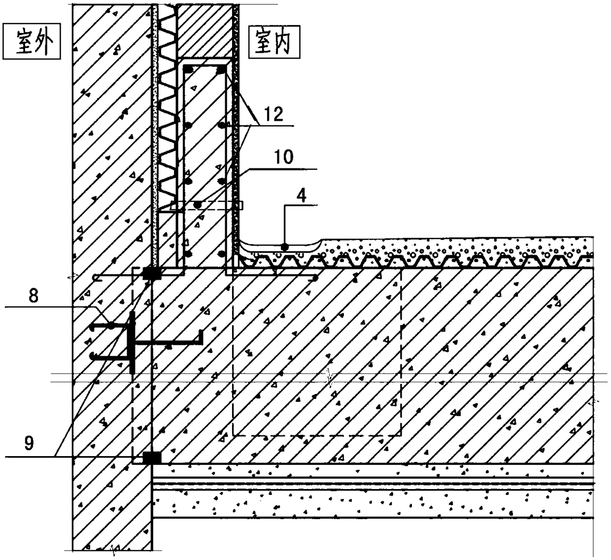 Composite waterproof structure and construction method of anti-seismic joints on side wall of basement