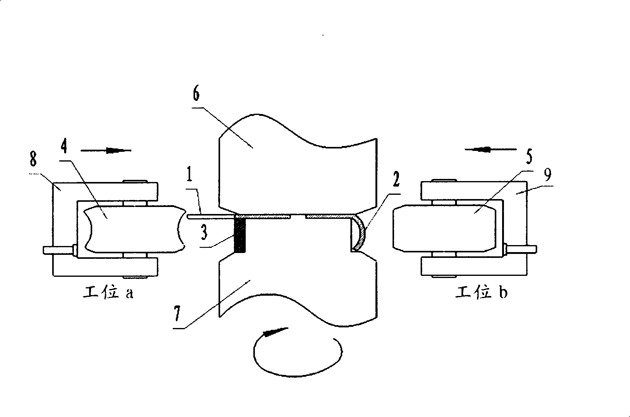 Technique for flow forming processing metal sheet into revolution body and thickening wall