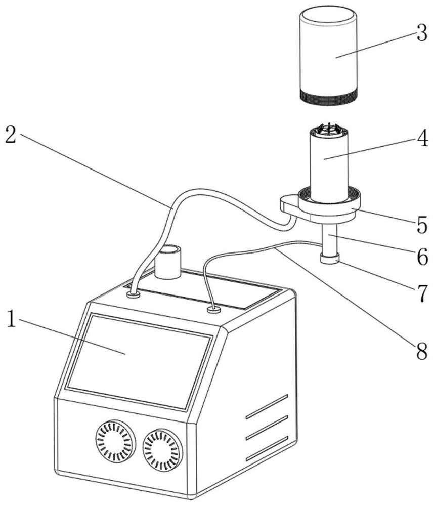 A portable gynecological cervical care instrument