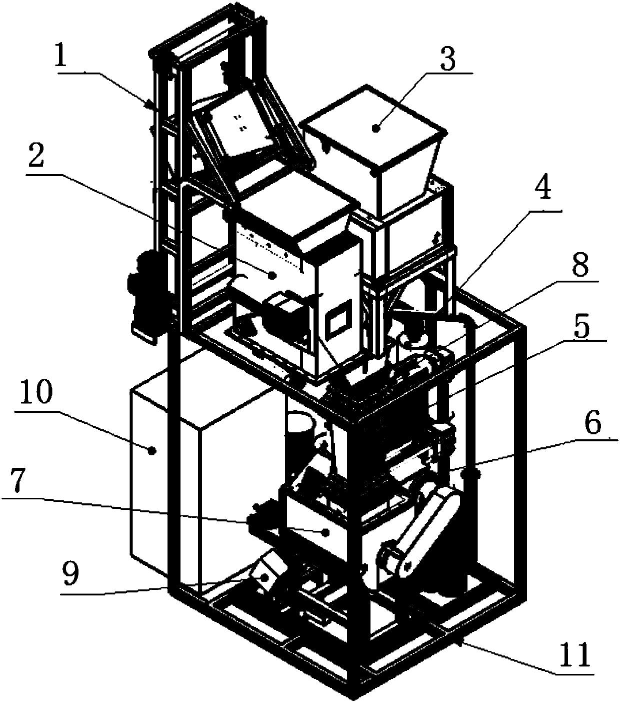 A kind of marine garbage carbonization treatment equipment and its treatment process