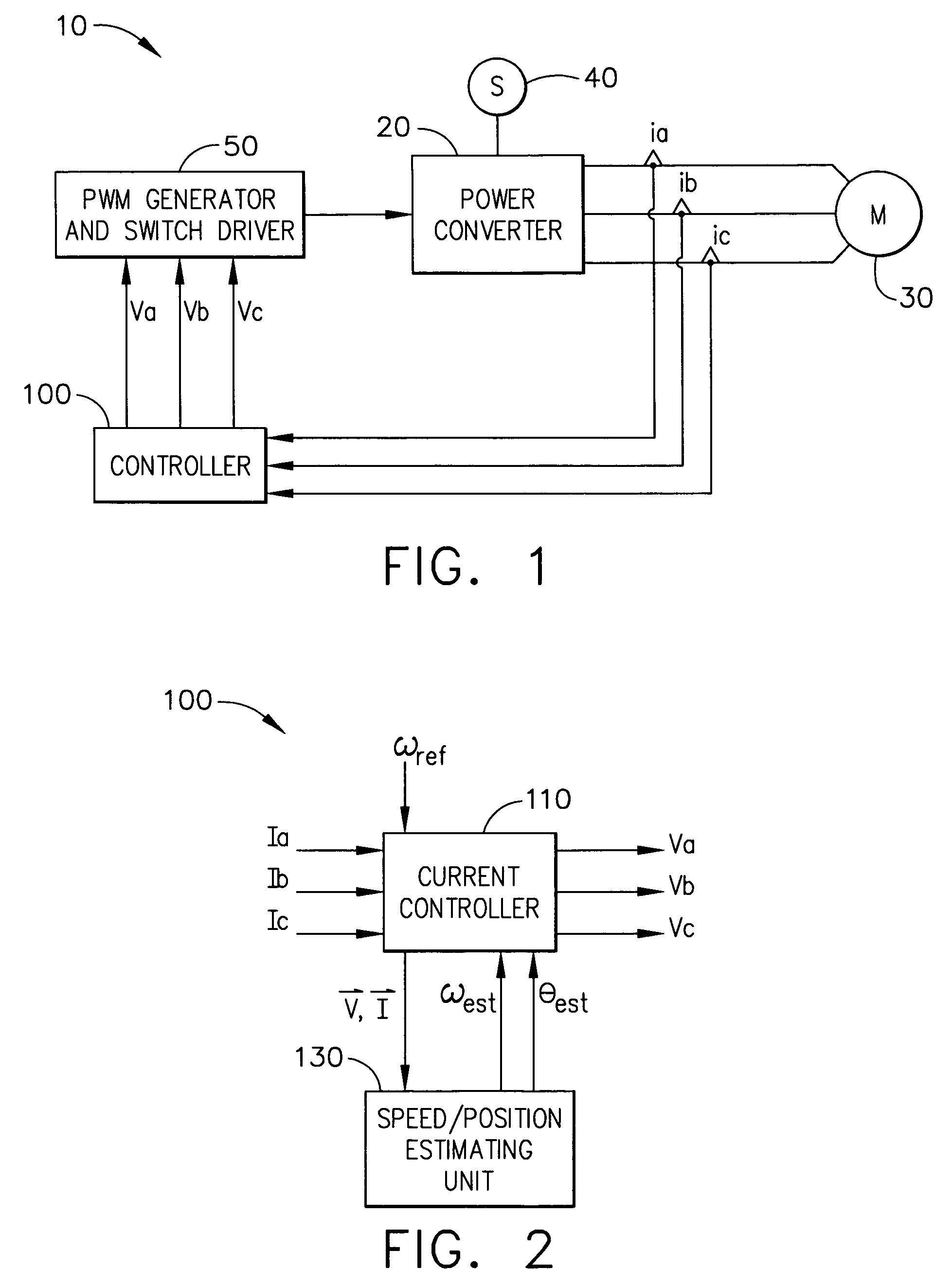 Instantaneous power floating frame controller