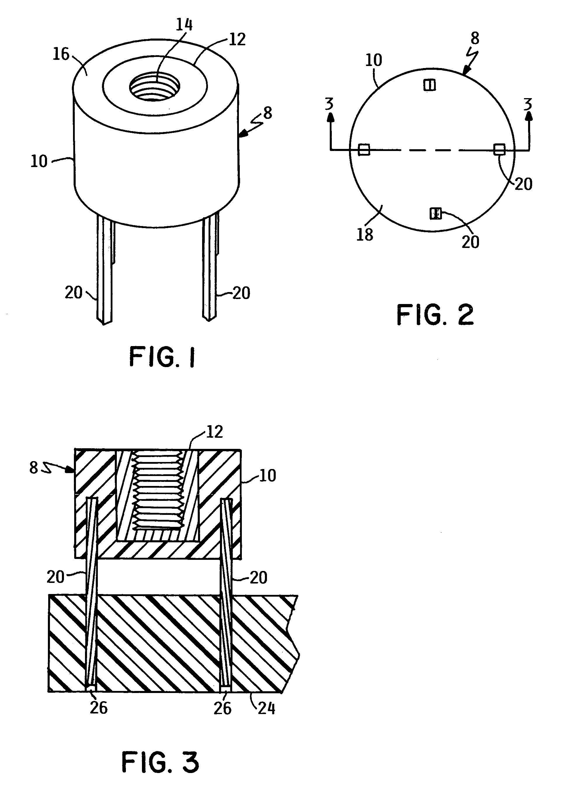 Pin mounted circuit board retainer