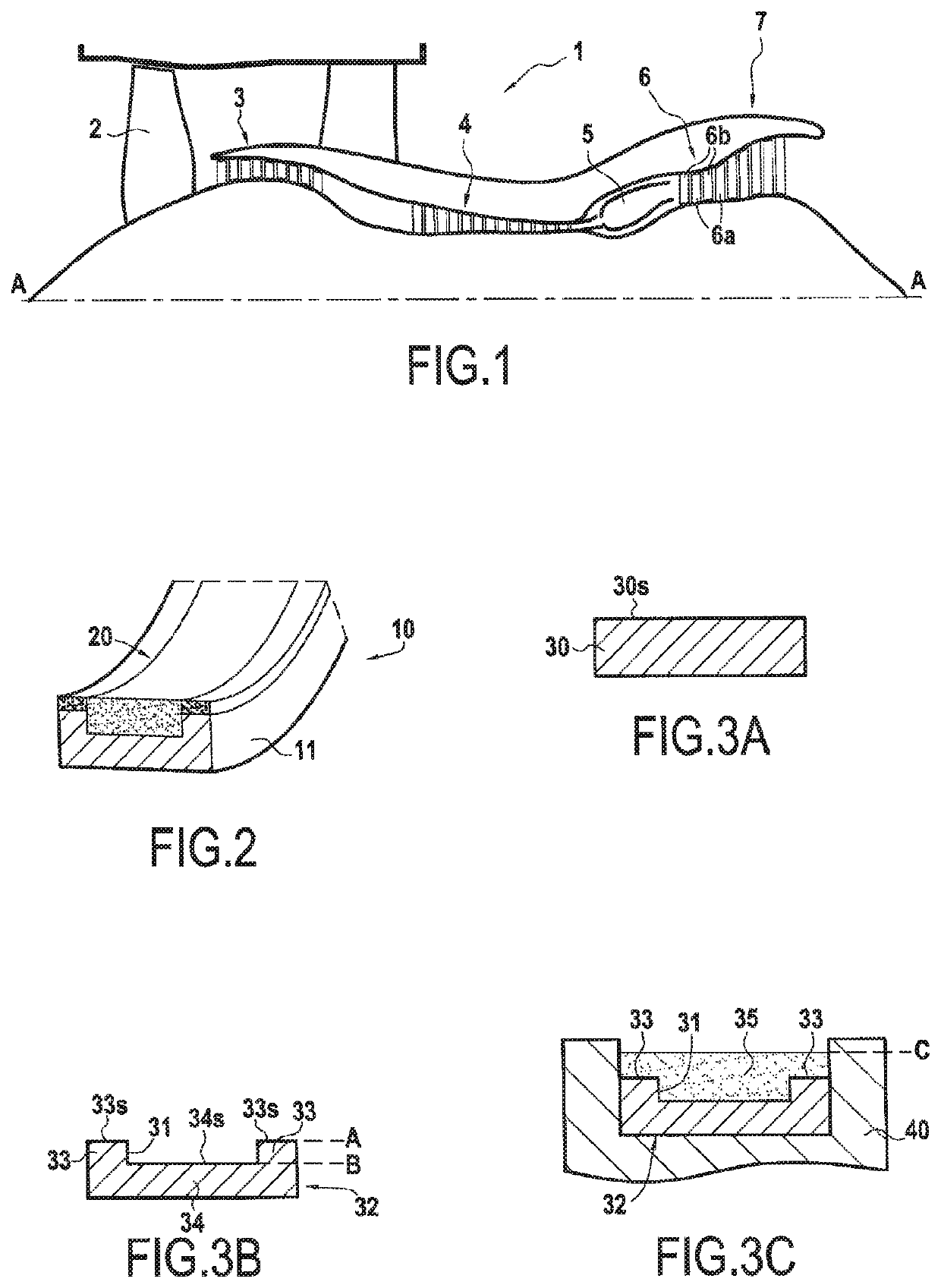 Abradable coating having variable densities