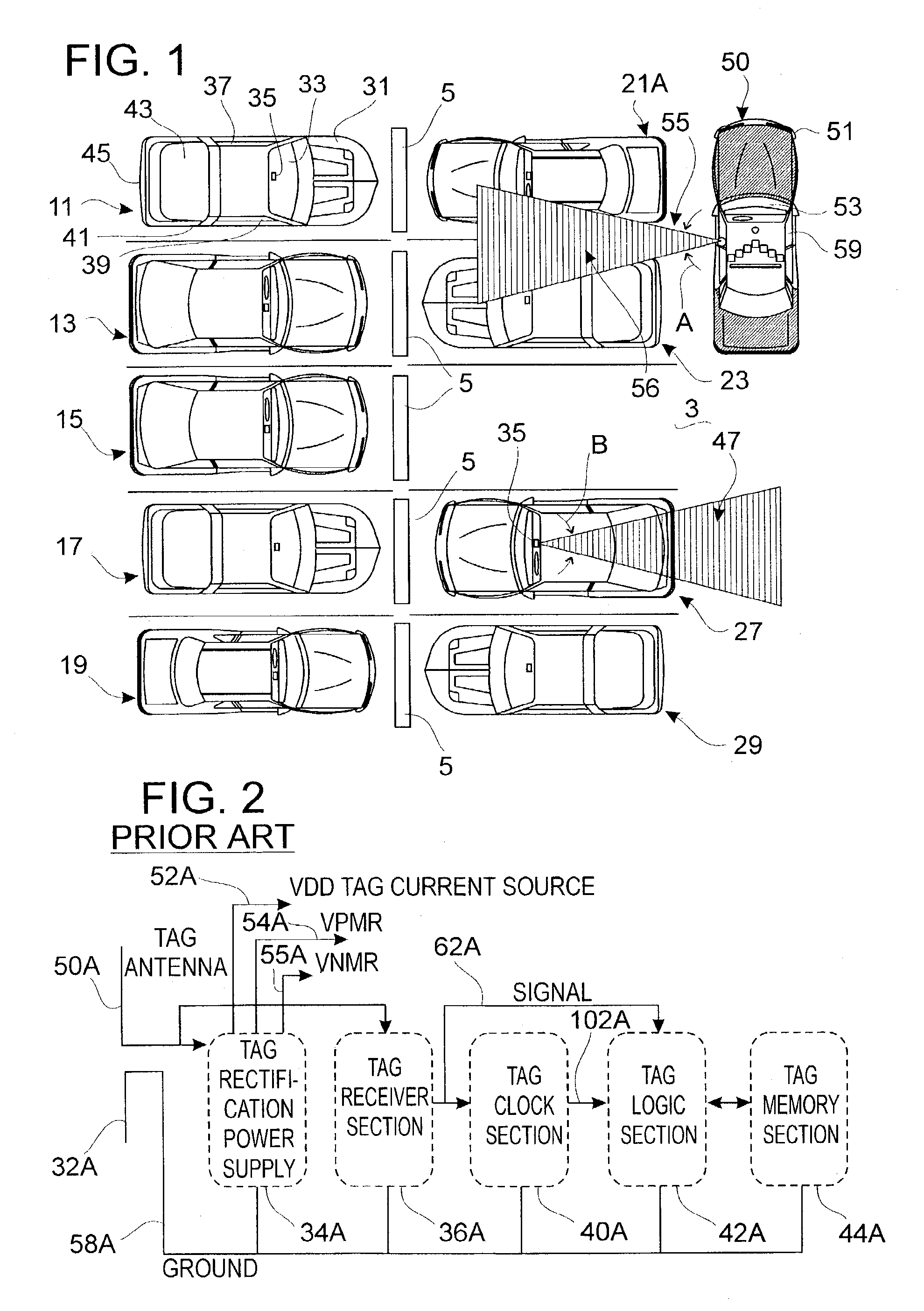 Auto hang tag with radio transponder