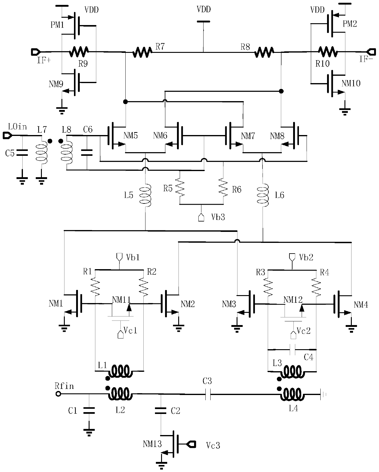 A reconfigurable dual band mixer is provided