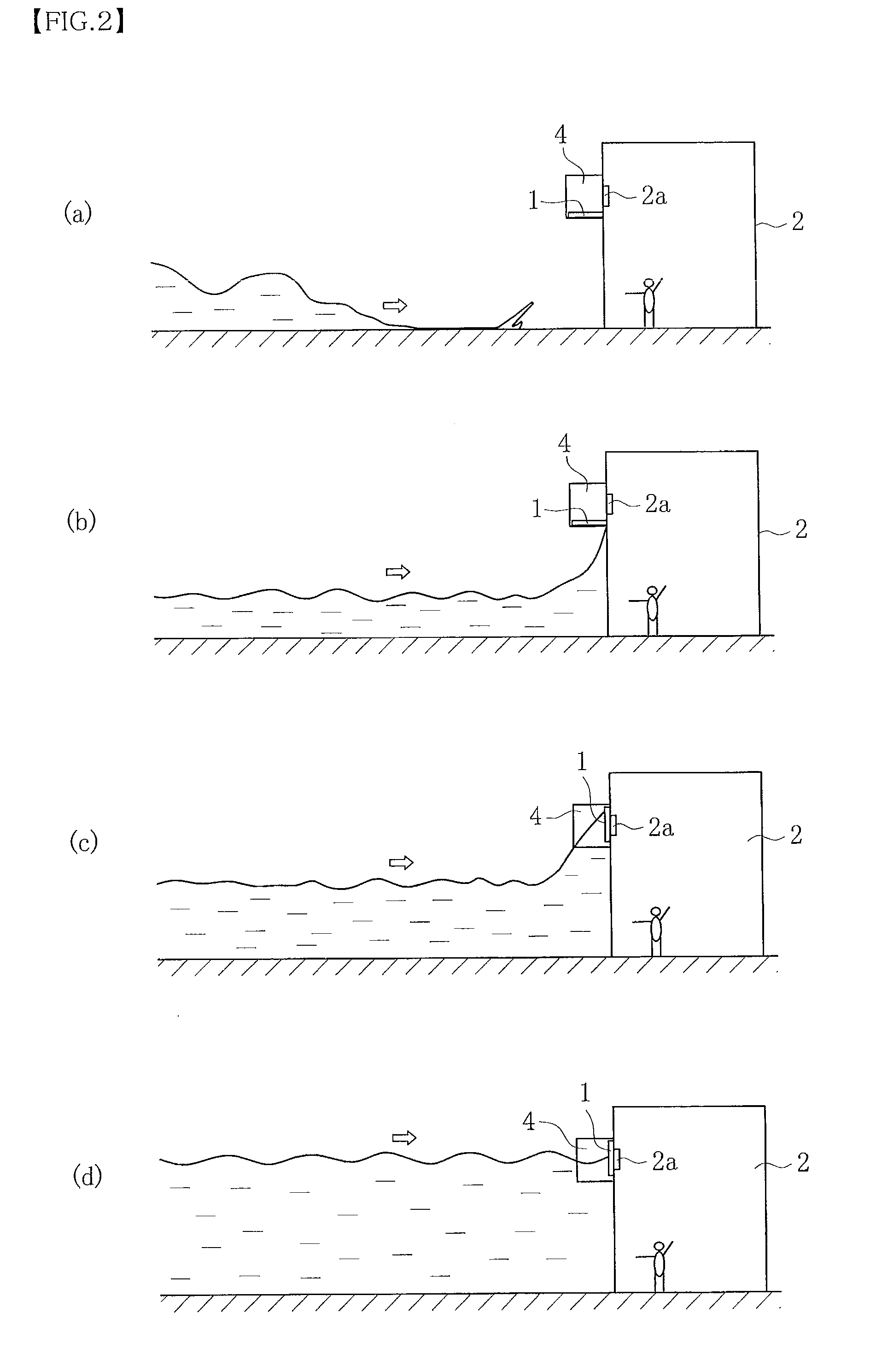 Flap gate-type waterproof panel for wall installation