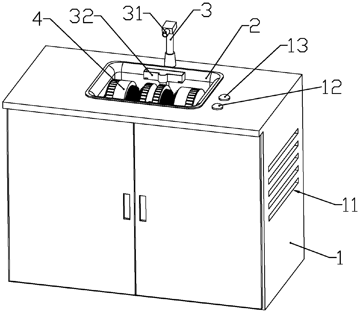 An automatic hand washing and drying mobile phone