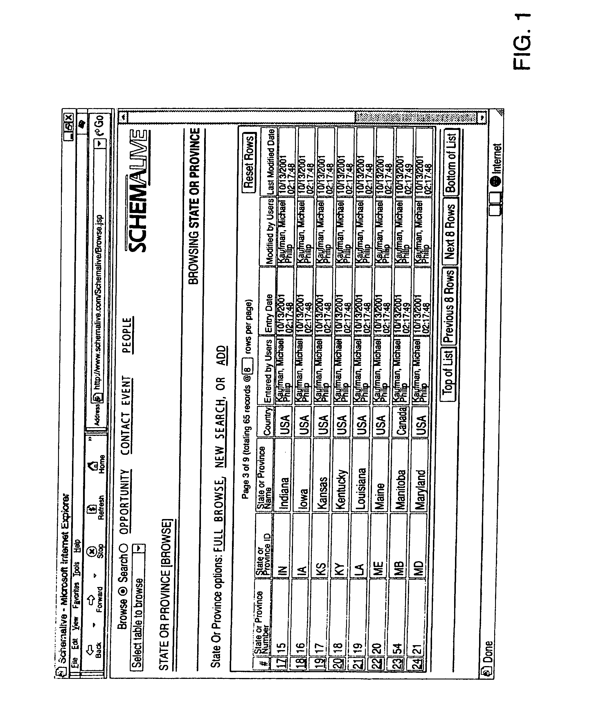 System and method for generating automatic user interface for arbitrarily complex or large databases