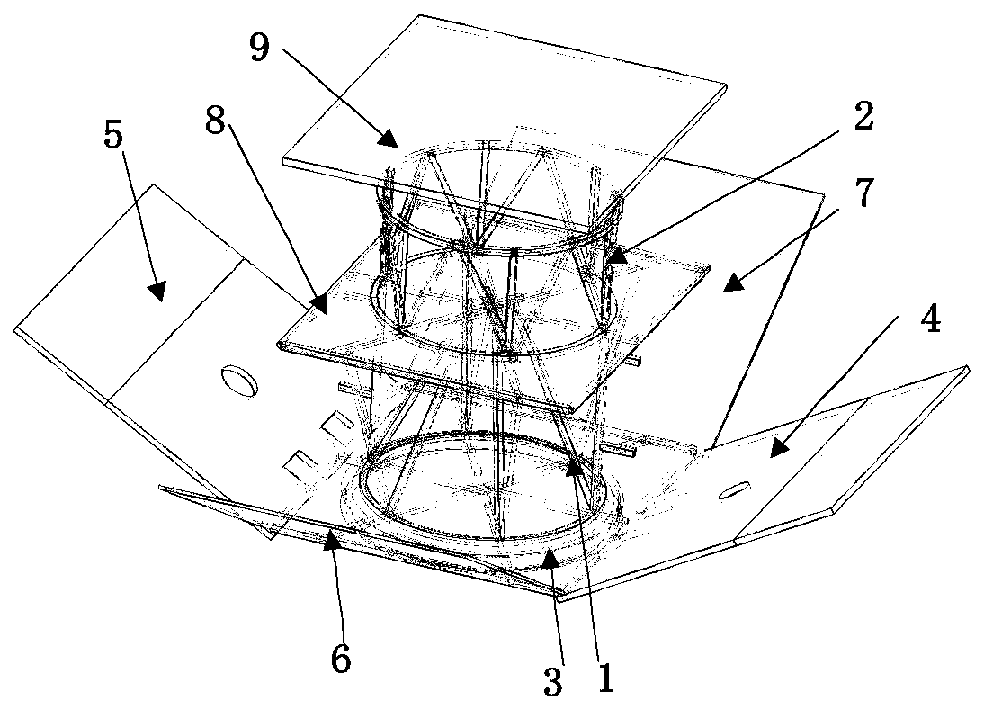 The main structure of the public platform for small high-orbit satellites