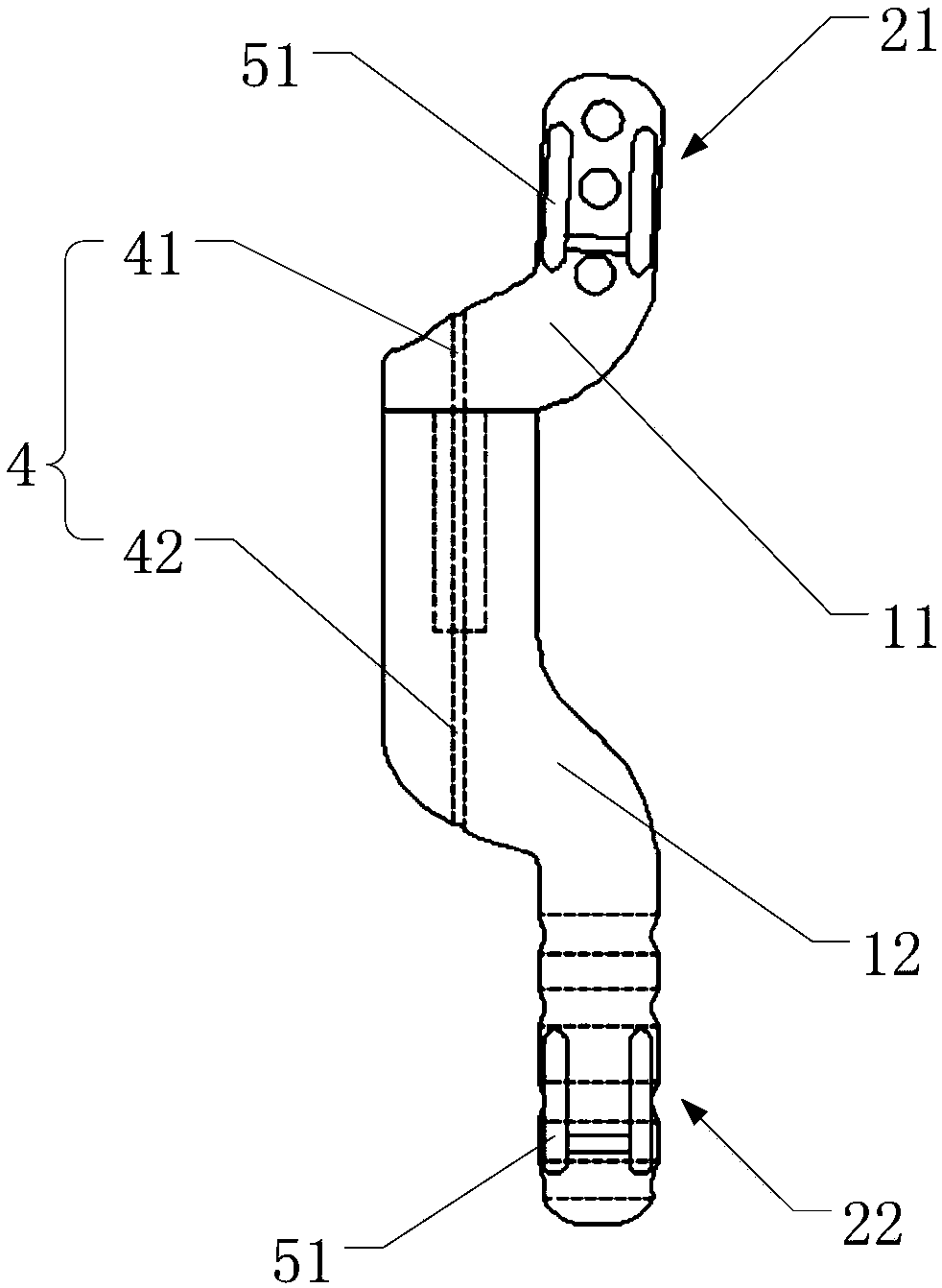 Ulnoradial far end front arm rotary prosthesis