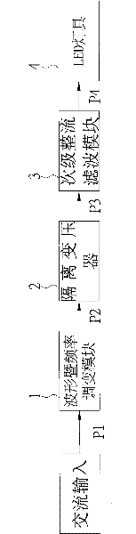 led lamp power supply device