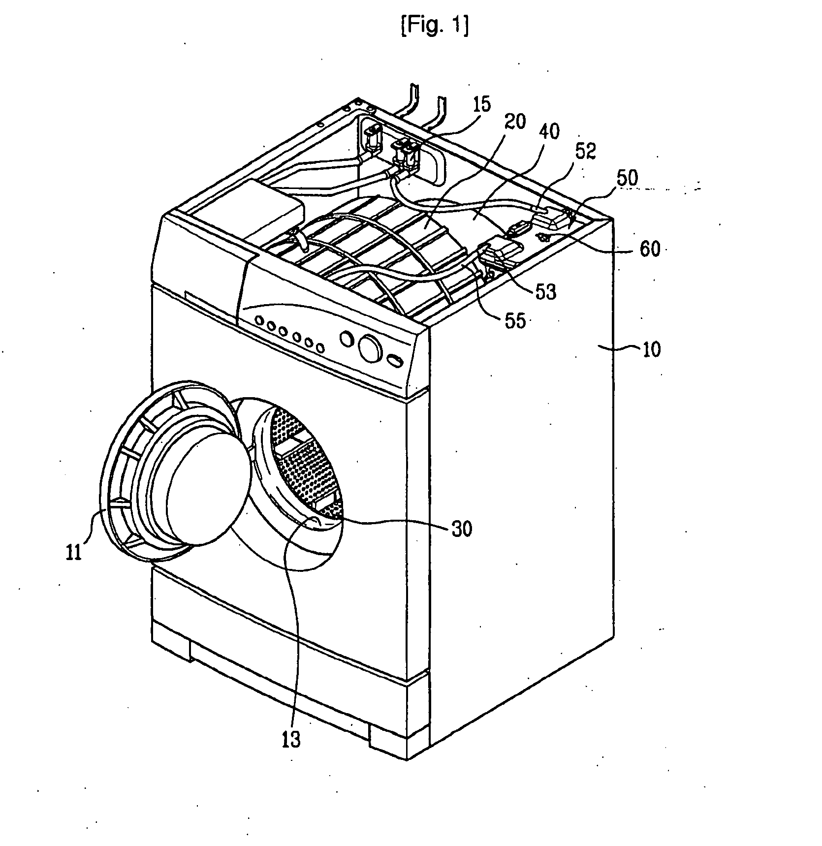 Structure for Mounting Temperature Sensor of Steam Generation Apparatus in Drum Type Washer