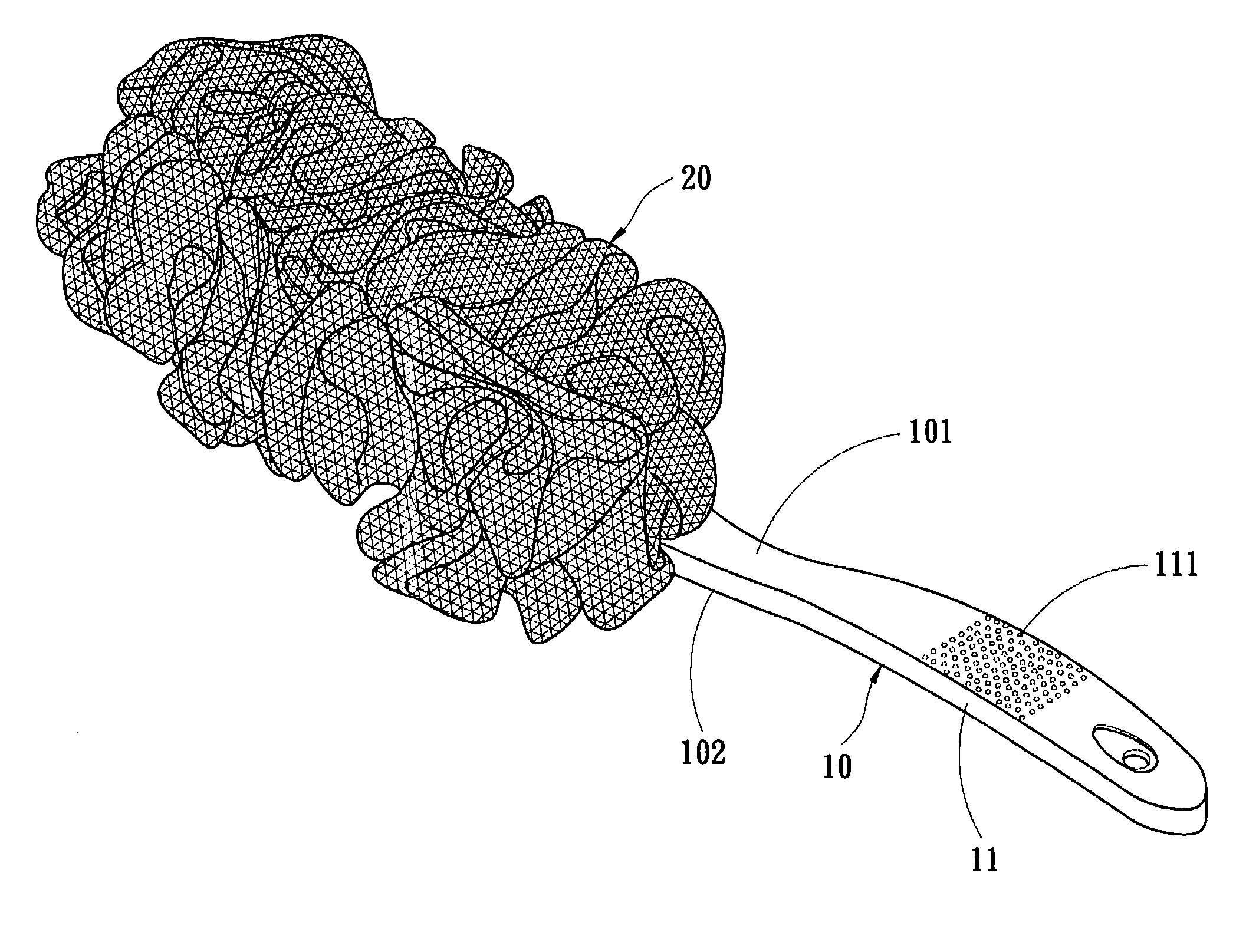 Long-haft bath brush