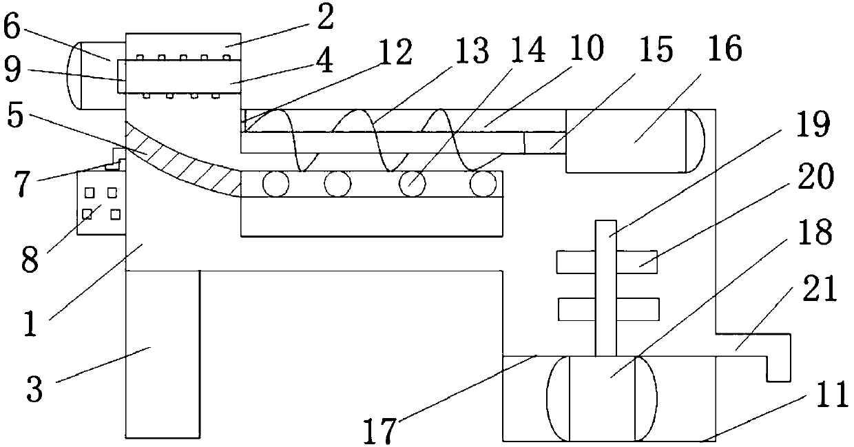 Chemical solid-liquid material feeding device