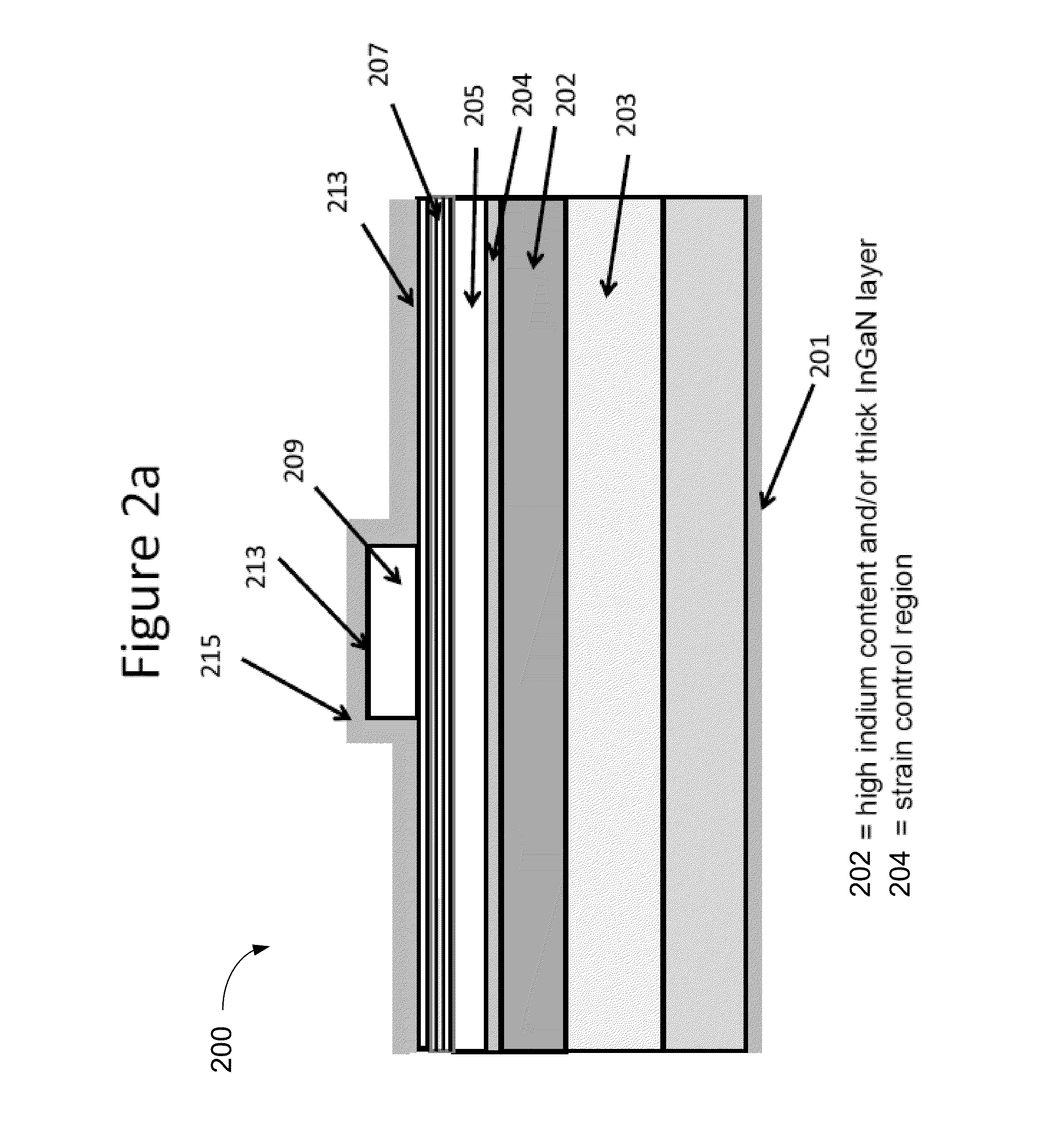 Method of strain engineering and related optical device using a gallium and nitrogen containing active region