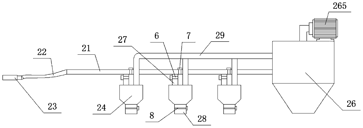 Transporting system for gypsum powder production