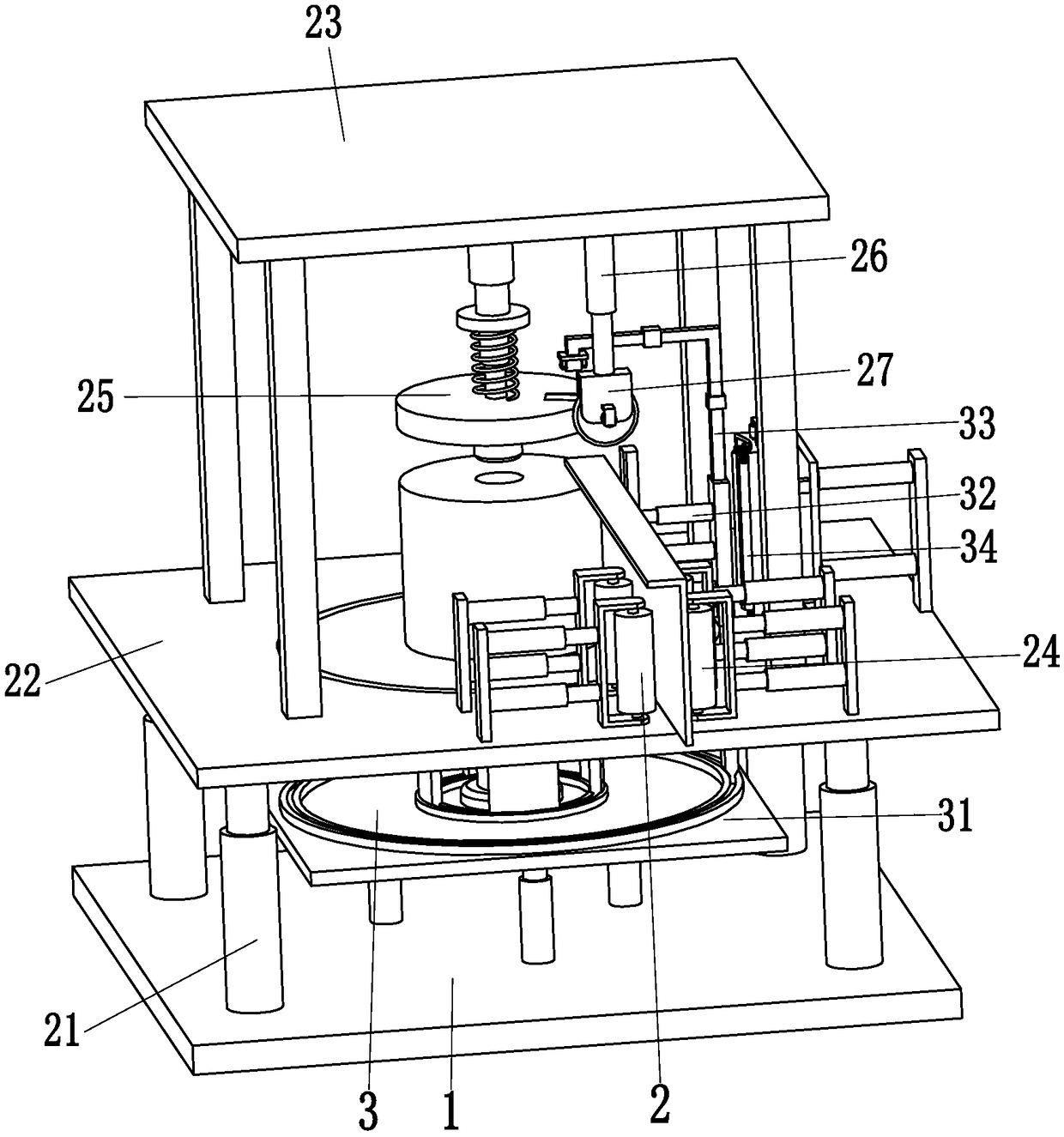 Automatic angle iron bending equipment for steel structure processing