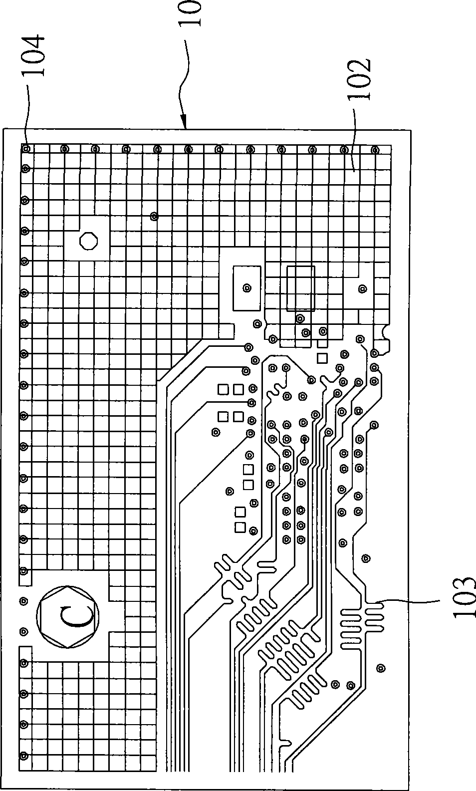 Circuit board layout structure and method for preventing electromagnetic interference