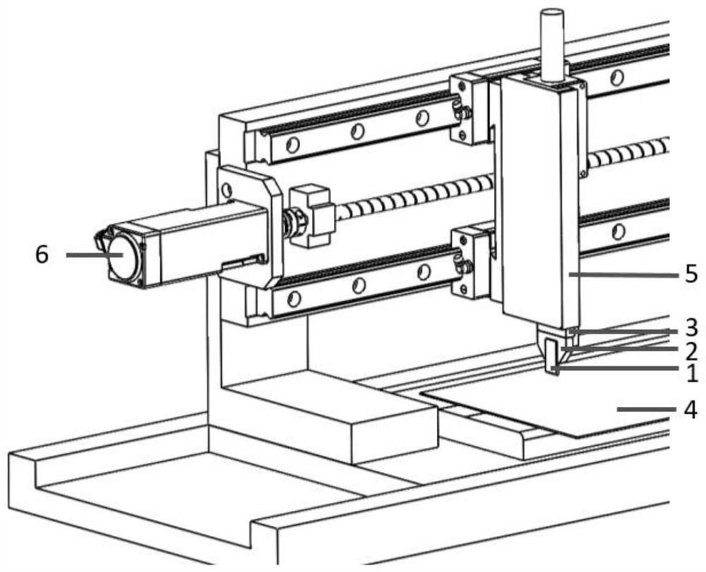 Scraping knife control method and pole piece coating scraping method