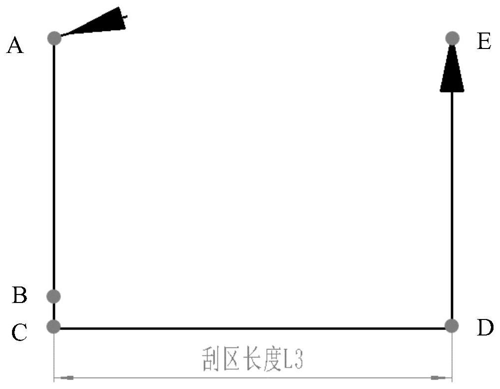 Scraping knife control method and pole piece coating scraping method