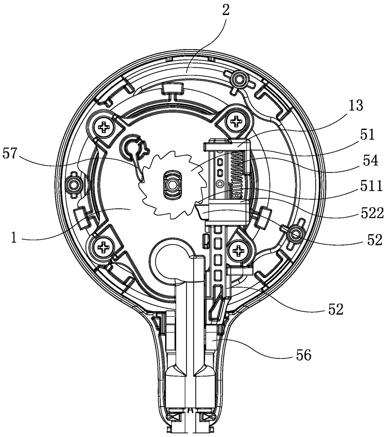 Shower head water-saving switching structure and shower head