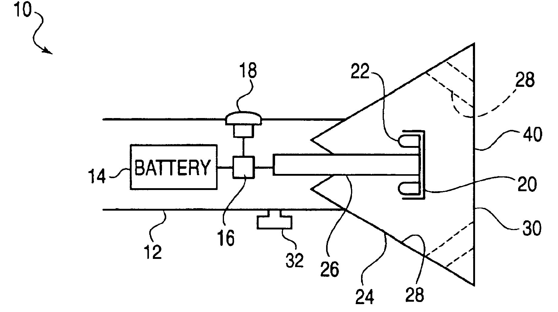 Light emitting diode (LED) flashlight