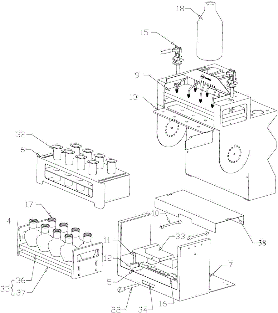 Automatic pretreatment equipment for detecting banned azo dye in textiles and leather